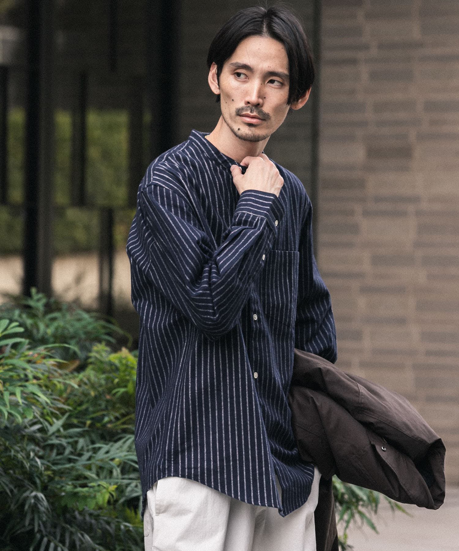 URBAN RESEARCH「『UR TECH』バンドカラーシャツ」|シャツ・ブラウス|