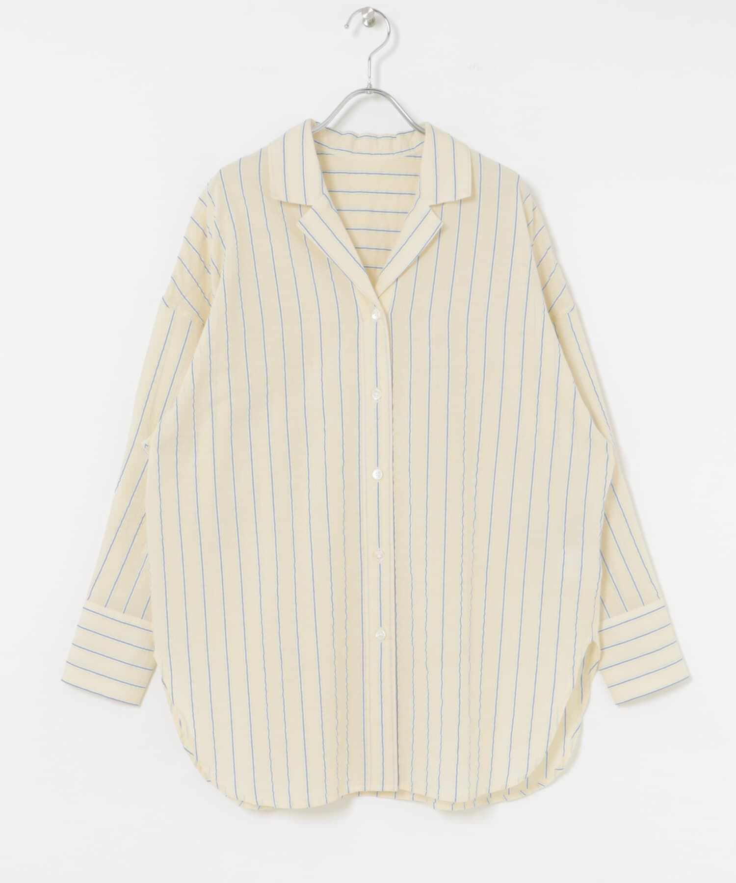 URBAN RESEARCH「new basic　インドコットンサッカーストライプシャツ」|シャツ・ブラウス|