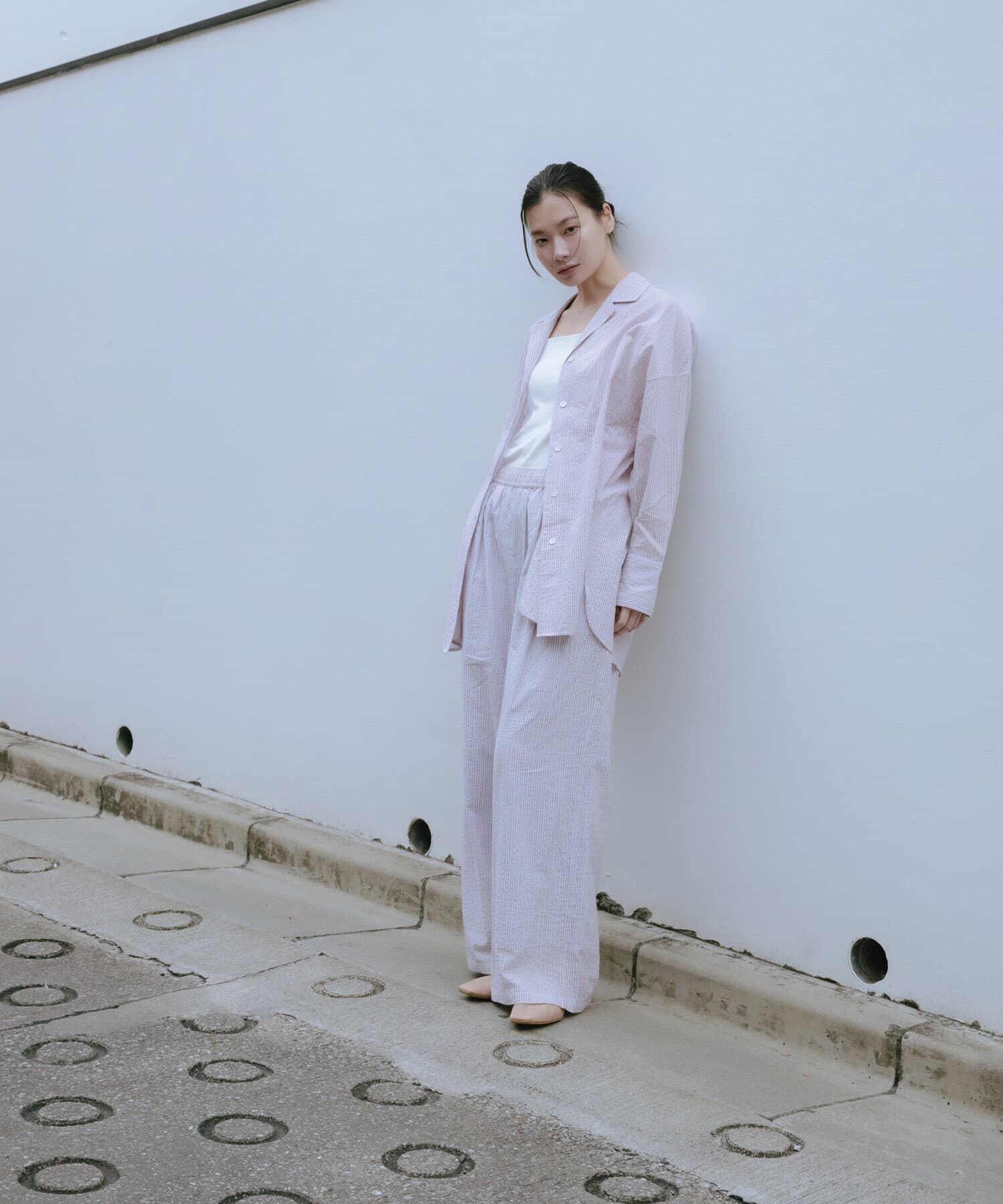 URBAN RESEARCH「new basic　インドコットンサッカーストライプシャツ」|シャツ・ブラウス|