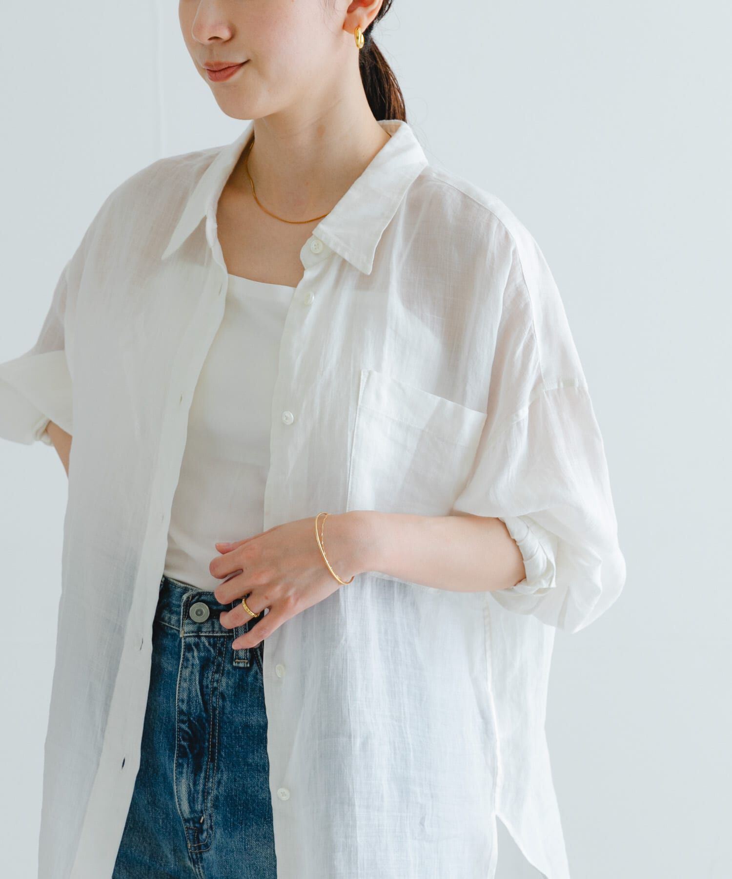 URBAN RESEARCH「ガーメントダイラミーオーバーシャツ」|シャツ・ブラウス|