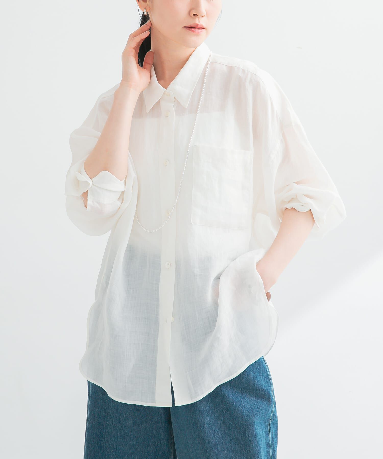 URBAN RESEARCH「ガーメントダイラミーオーバーシャツ」|シャツ・ブラウス|