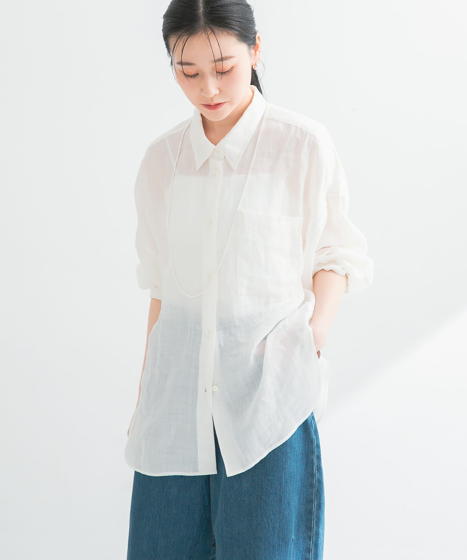 URBAN RESEARCH「ガーメントダイラミーオーバーシャツ」|シャツ・ブラウス|