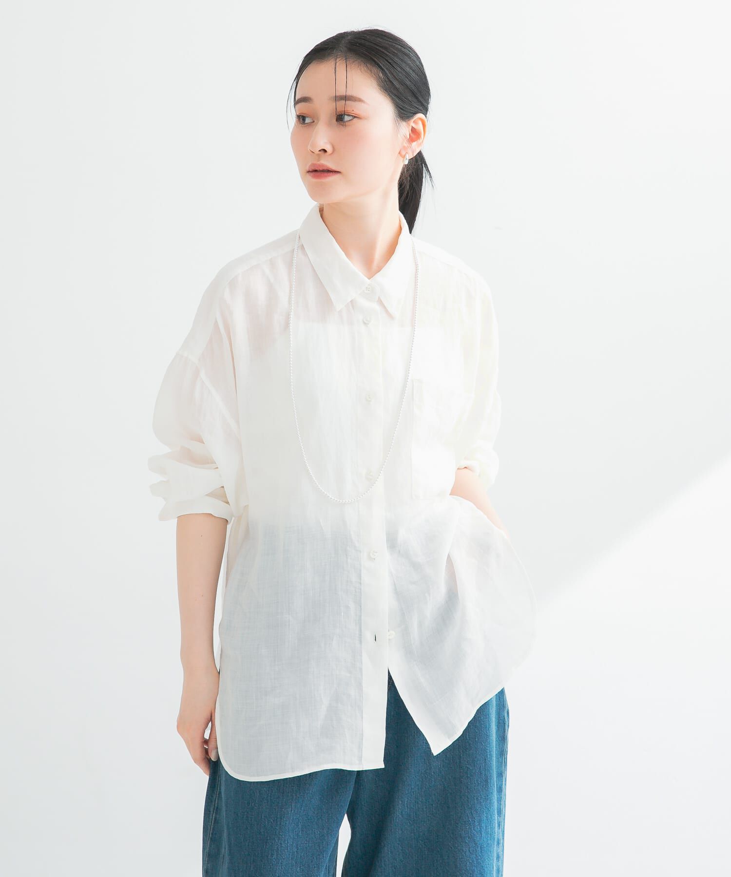 URBAN RESEARCH「ガーメントダイラミーオーバーシャツ」|シャツ・ブラウス|