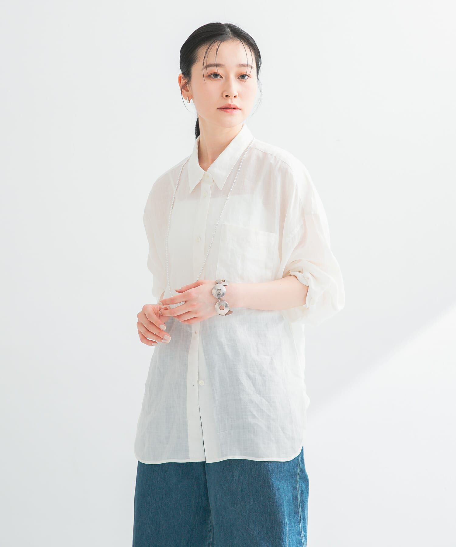 URBAN RESEARCH「ガーメントダイラミーオーバーシャツ」|シャツ・ブラウス|