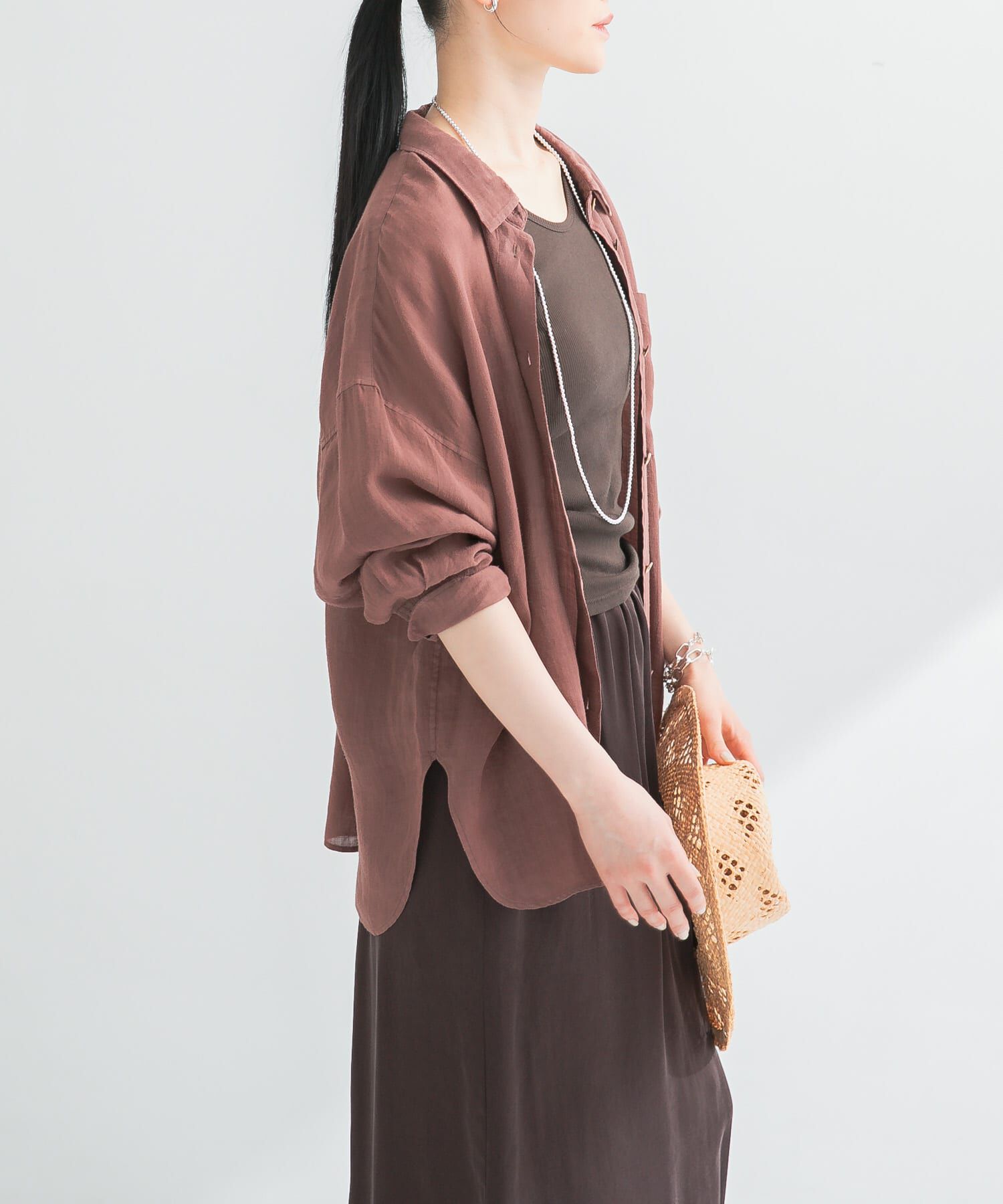 URBAN RESEARCH「ガーメントダイラミーオーバーシャツ」|シャツ・ブラウス|