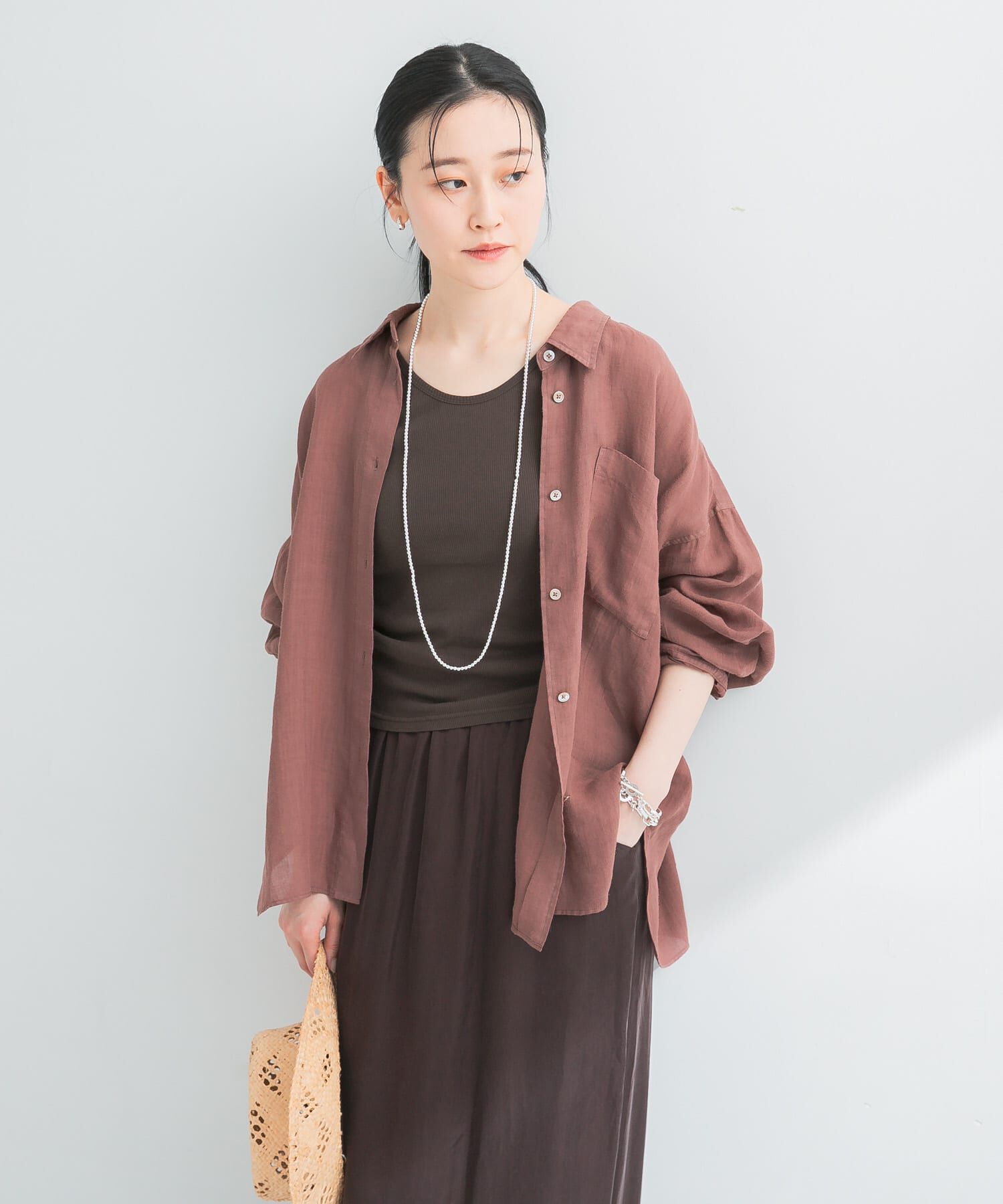 URBAN RESEARCH「ガーメントダイラミーオーバーシャツ」|シャツ・ブラウス|