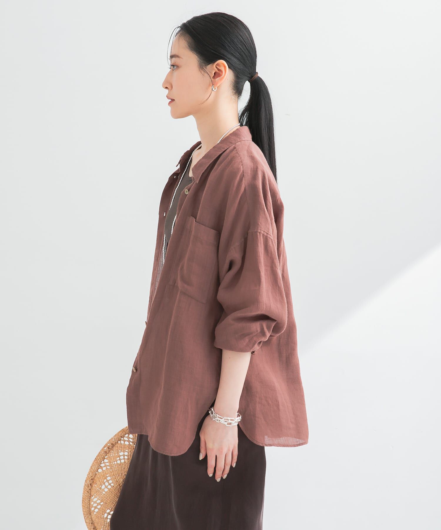 URBAN RESEARCH「ガーメントダイラミーオーバーシャツ」|シャツ・ブラウス|