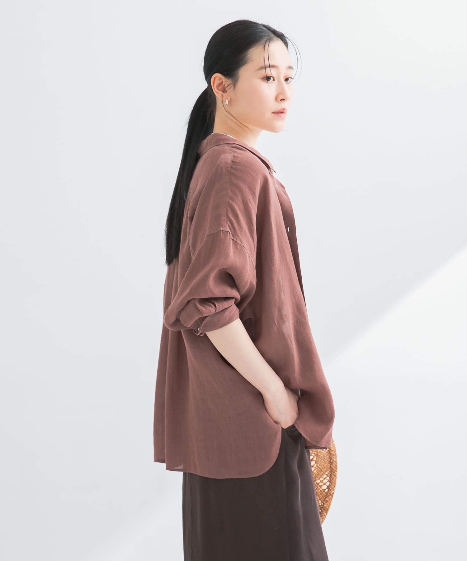 URBAN RESEARCH「ガーメントダイラミーオーバーシャツ」|シャツ・ブラウス|