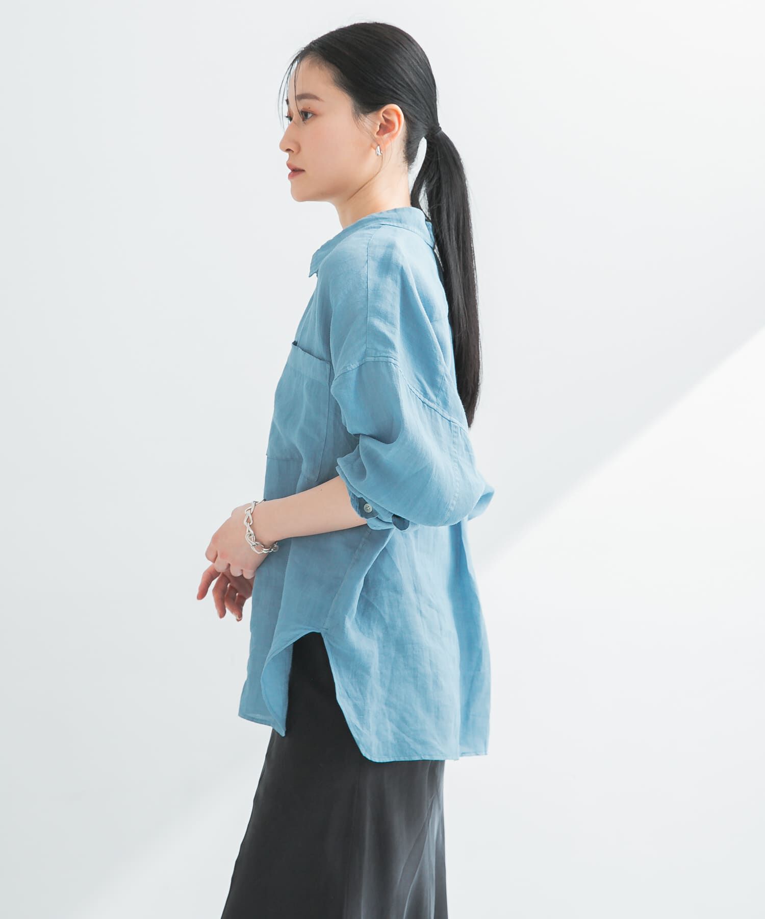 URBAN RESEARCH「ガーメントダイラミーオーバーシャツ」|シャツ・ブラウス|