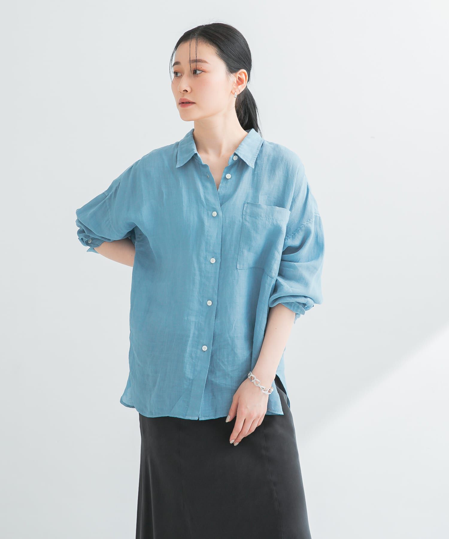 URBAN RESEARCH「ガーメントダイラミーオーバーシャツ」|シャツ・ブラウス|