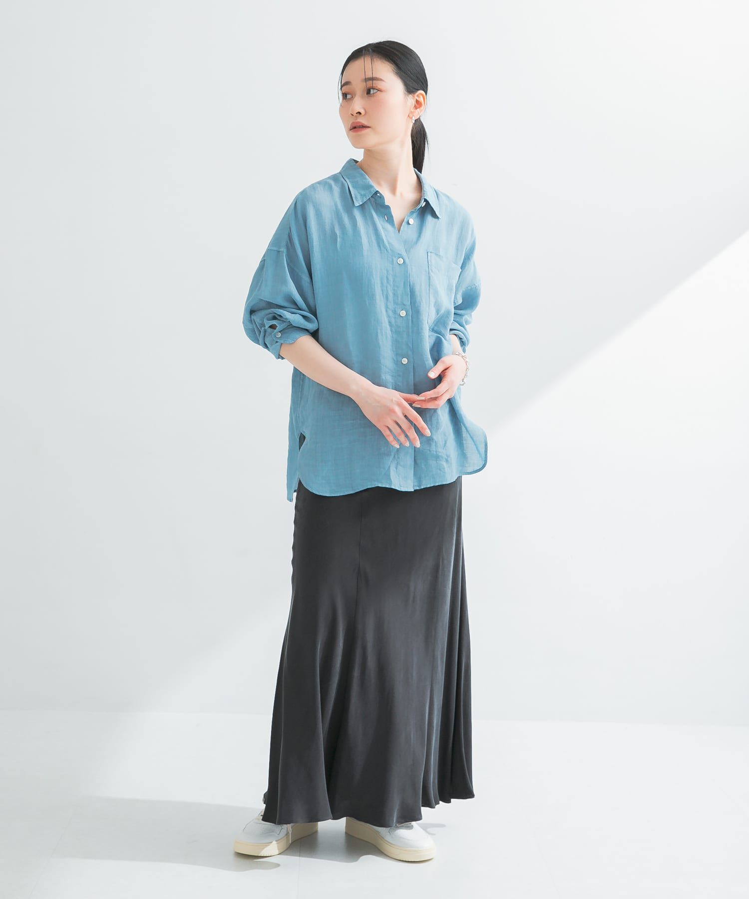 URBAN RESEARCH「ガーメントダイラミーオーバーシャツ」|シャツ・ブラウス|