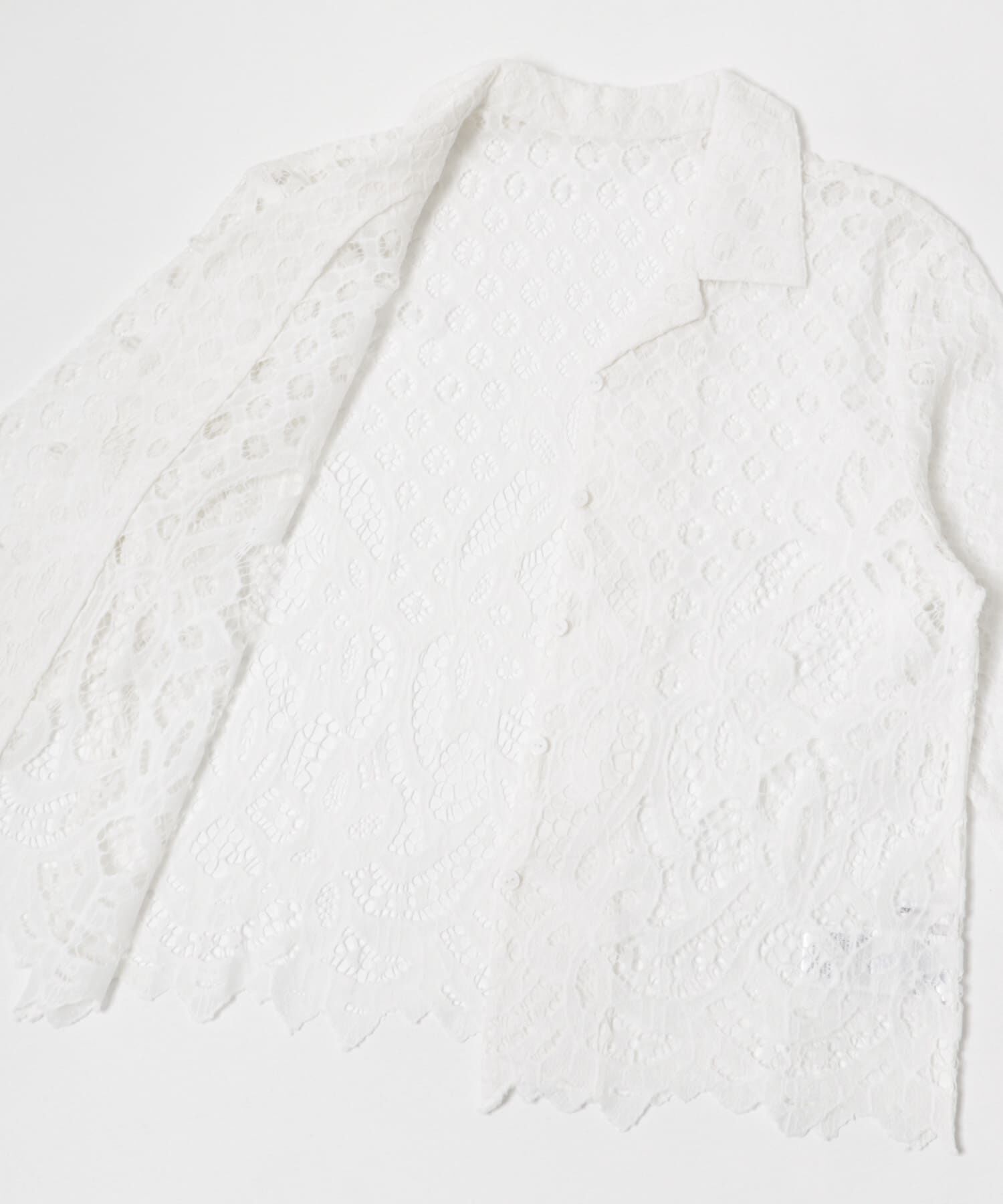 URBAN RESEARCH「インドレースオープンカラーシャツ」|シャツ・ブラウス|