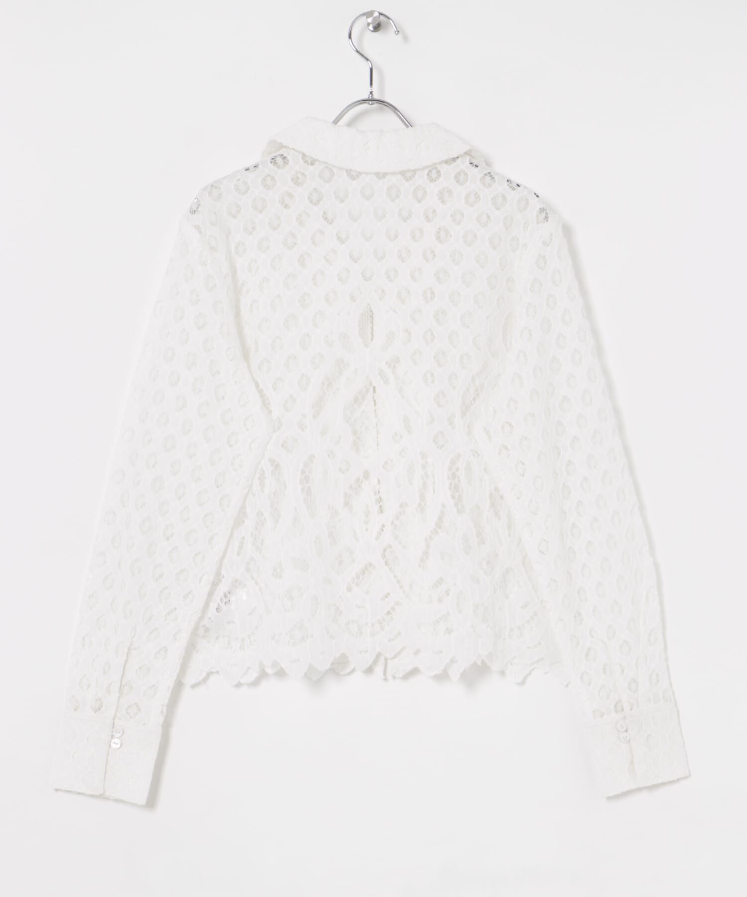 URBAN RESEARCH「インドレースオープンカラーシャツ」|シャツ・ブラウス|