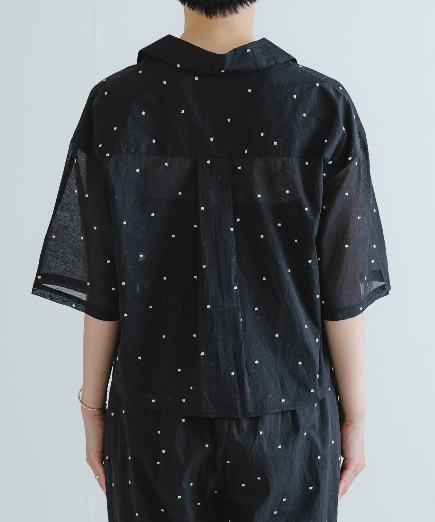 URBAN RESEARCH「new basic　オーガンジードットオープンカラーシャツ」|シャツ・ブラウス|