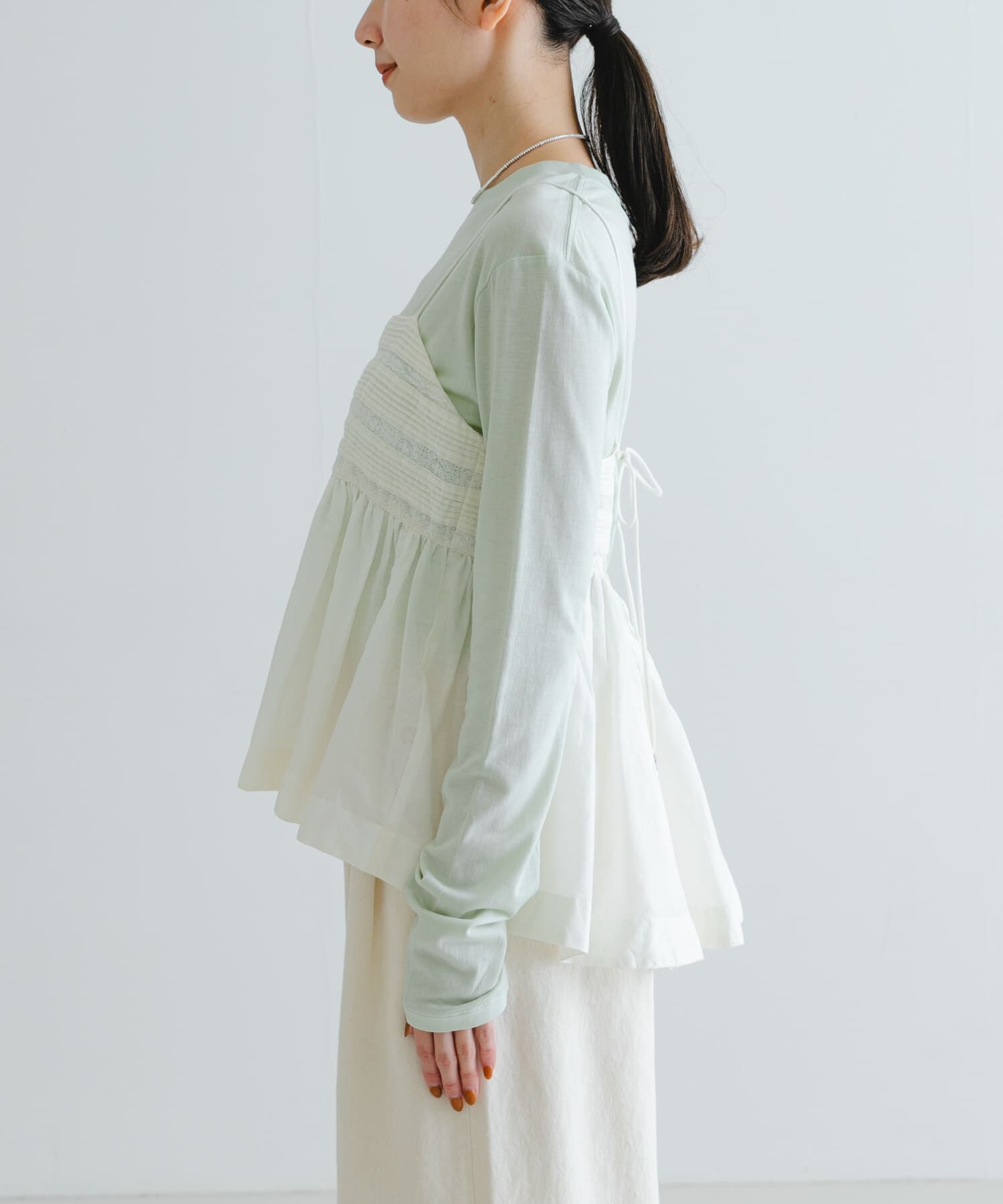 URBAN RESEARCH「レース切り替えキャミブラウス」|キャミソール|