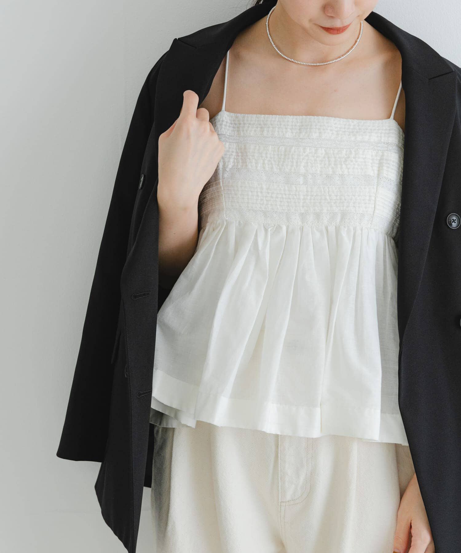 URBAN RESEARCH「レース切り替えキャミブラウス」|キャミソール|