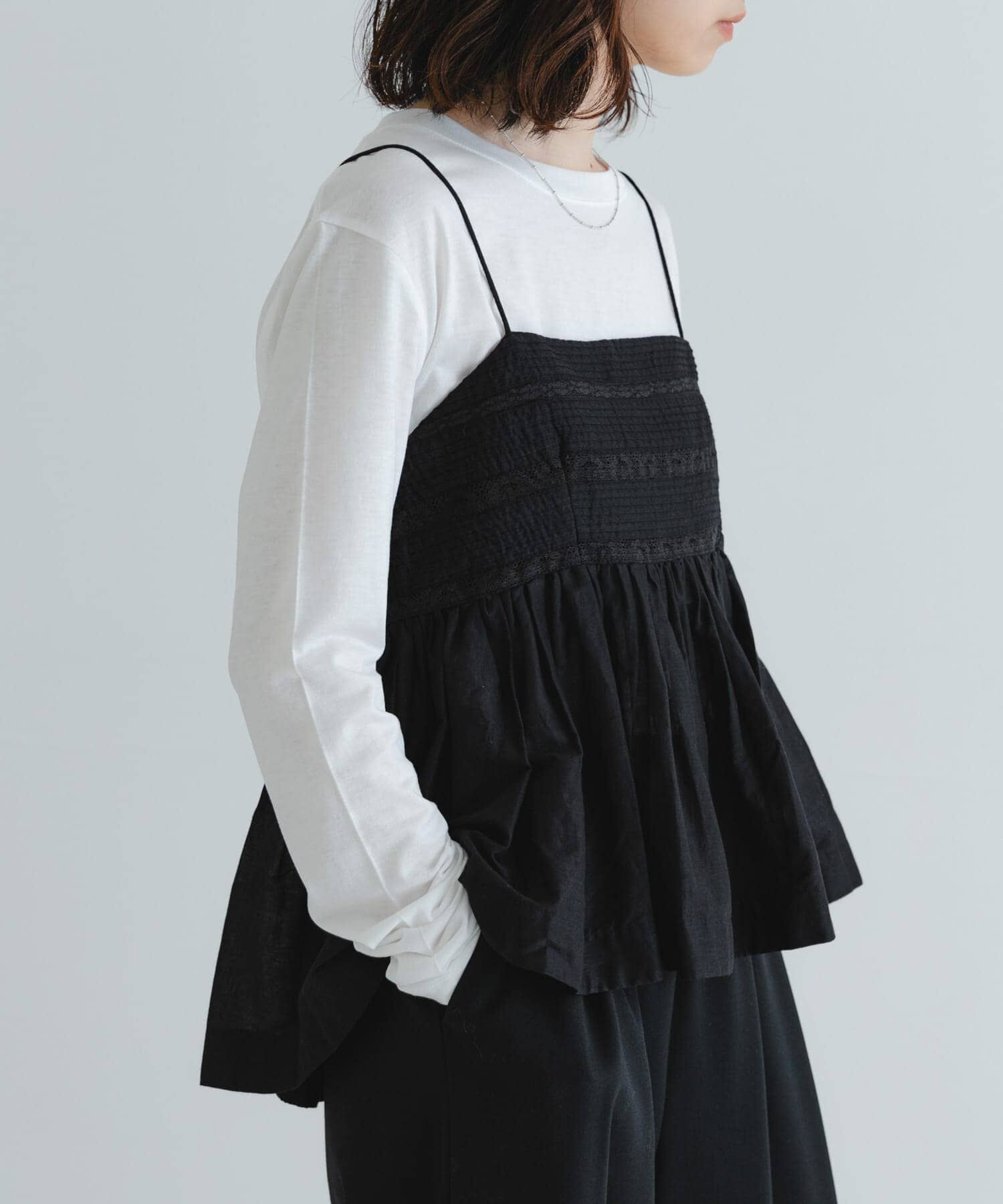 URBAN RESEARCH「レース切り替えキャミブラウス」|キャミソール|