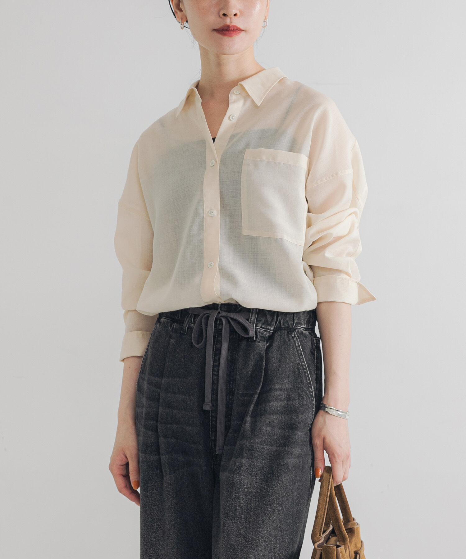 URBAN RESEARCH「シアーウールレギュラーカラーシャツ」|シャツ・ブラウス|