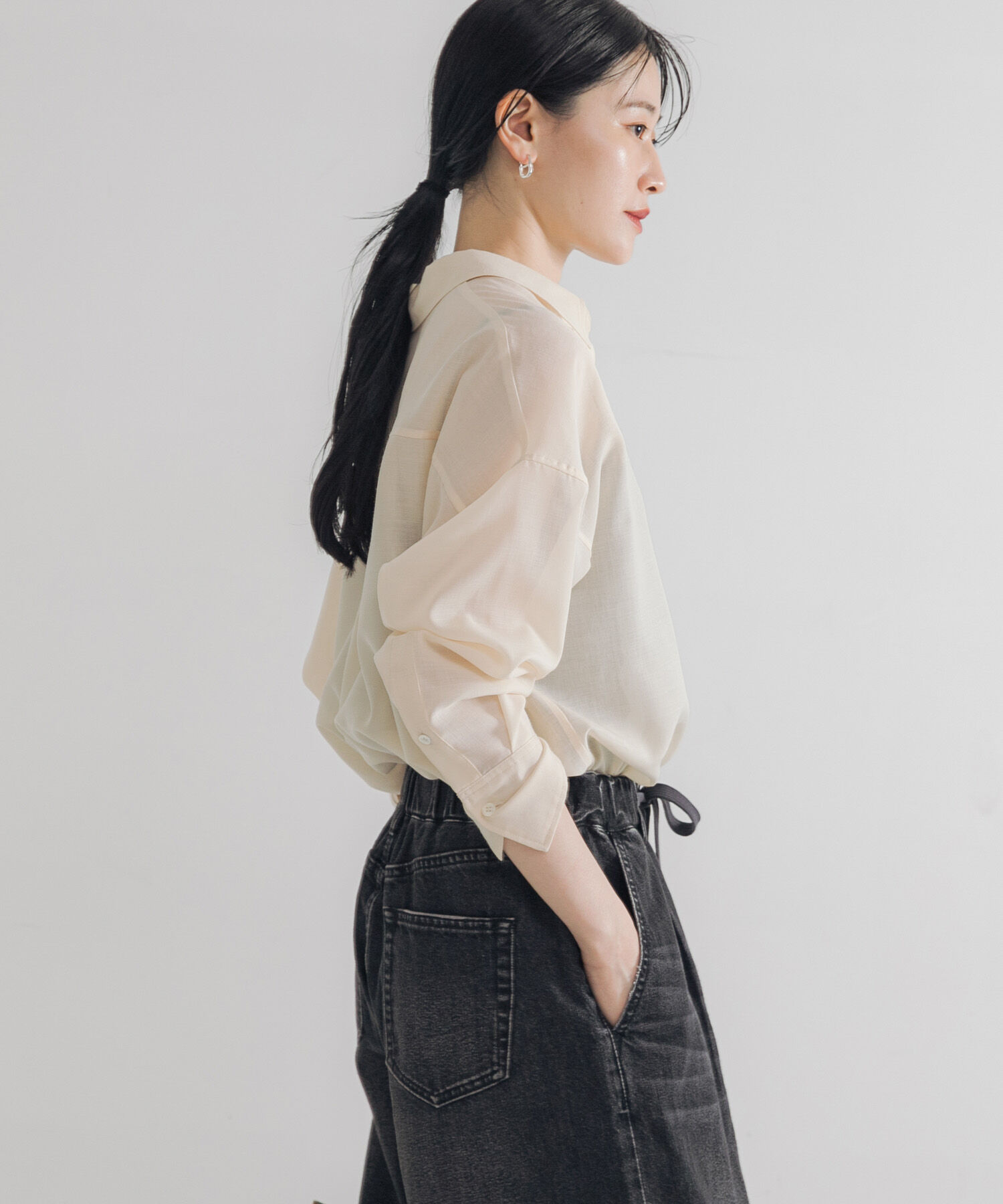 URBAN RESEARCH「シアーウールレギュラーカラーシャツ」|シャツ・ブラウス|