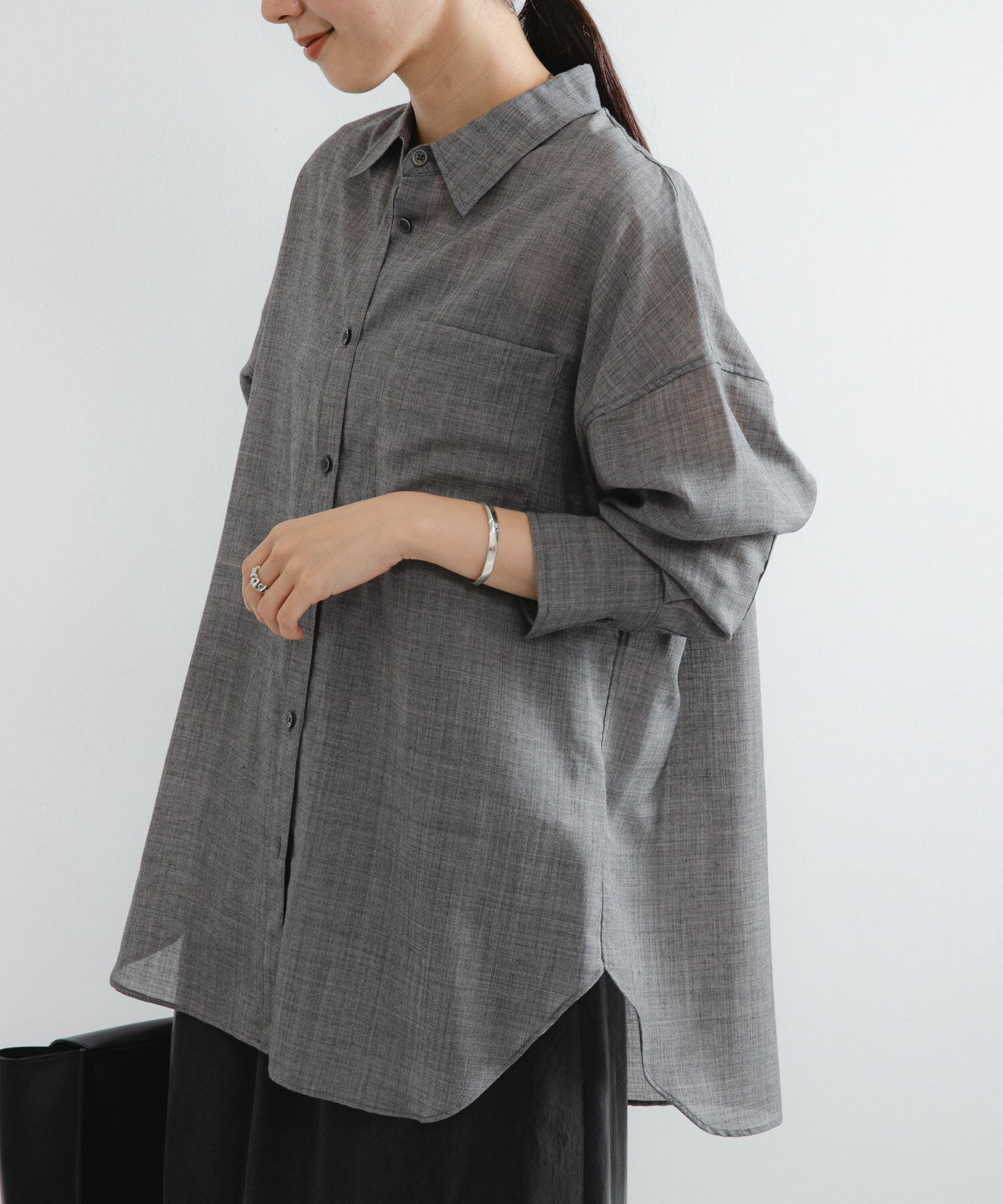 URBAN RESEARCH「シアーウールレギュラーカラーシャツ」|シャツ・ブラウス|