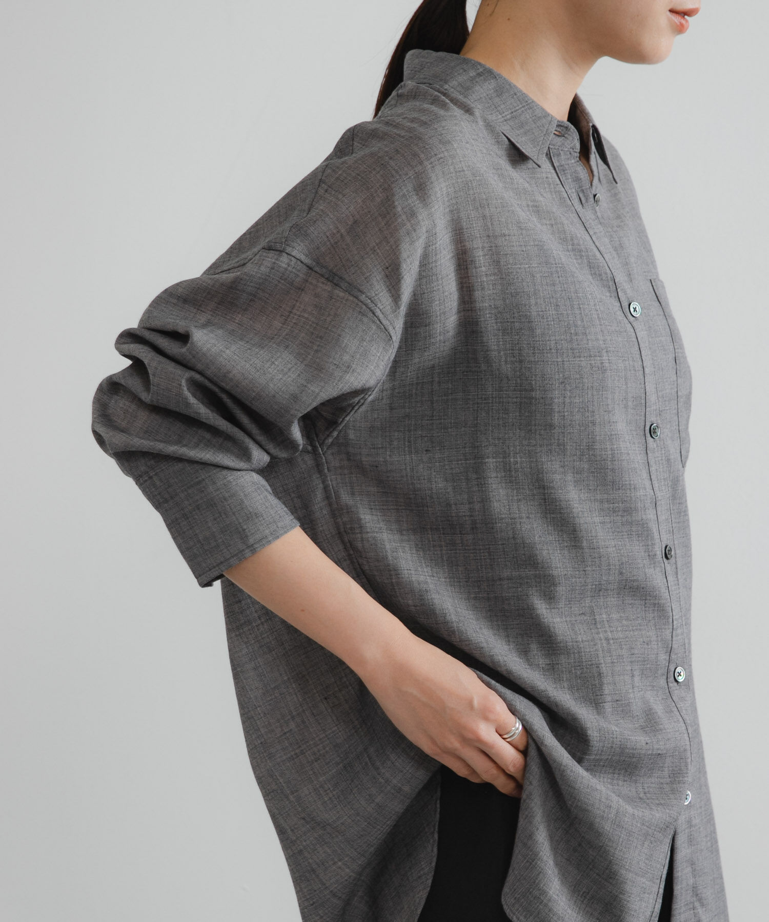 URBAN RESEARCH「シアーウールレギュラーカラーシャツ」|シャツ・ブラウス|