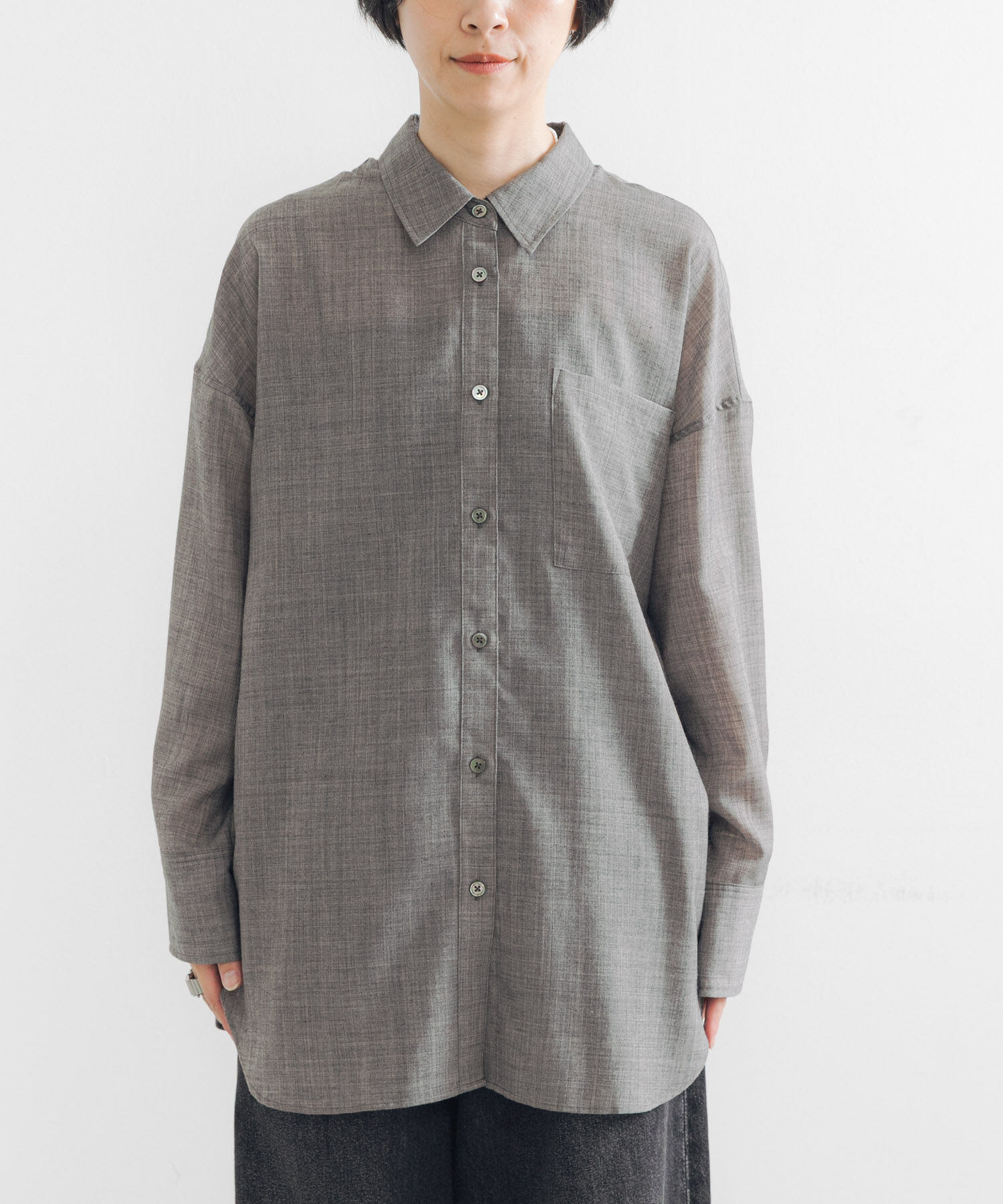 URBAN RESEARCH「シアーウールレギュラーカラーシャツ」|シャツ・ブラウス|