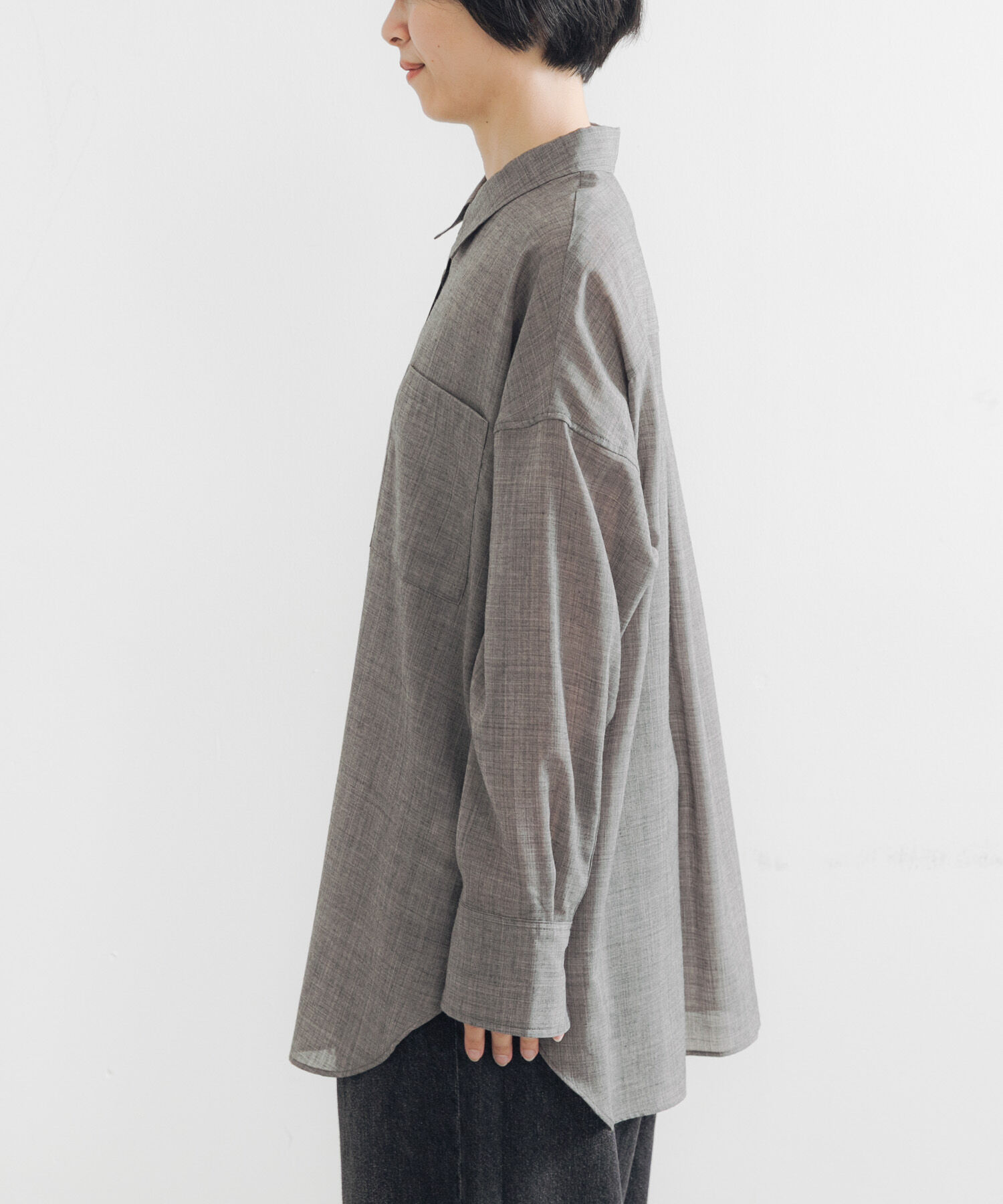 URBAN RESEARCH「シアーウールレギュラーカラーシャツ」|シャツ・ブラウス|