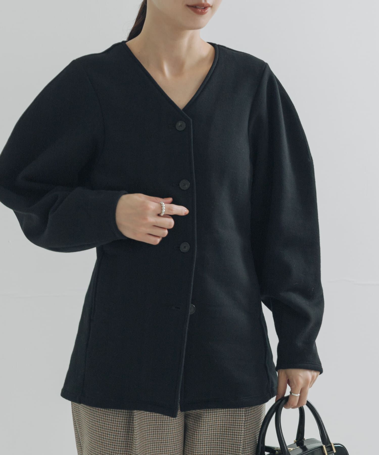 URBAN RESEARCH「ボリュームスリーブ裏起毛カーディガン」|カーディガン|