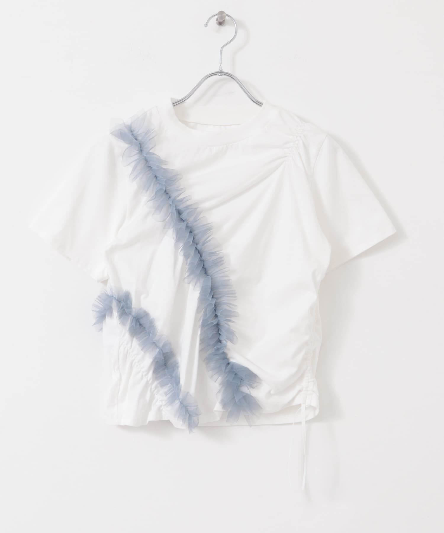  「シャーリングフリルTEE」|Tシャツ・カットソー|