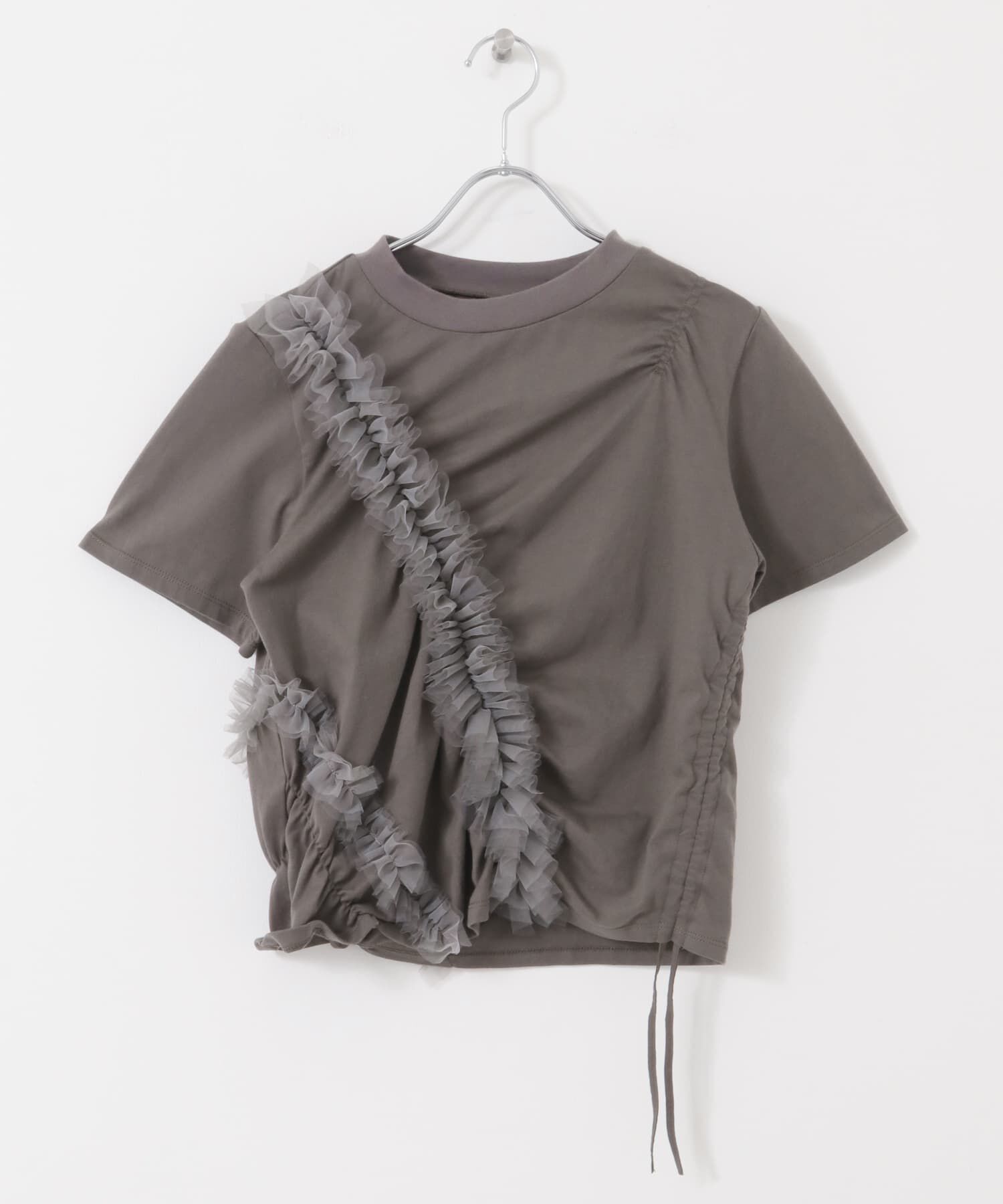  「シャーリングフリルTEE」|Tシャツ・カットソー|