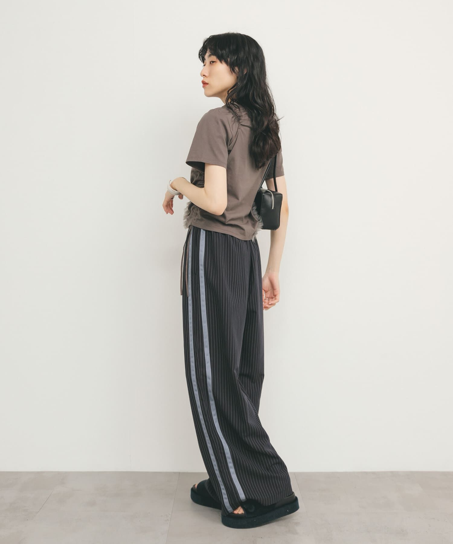  「シャーリングフリルTEE」|Tシャツ・カットソー|