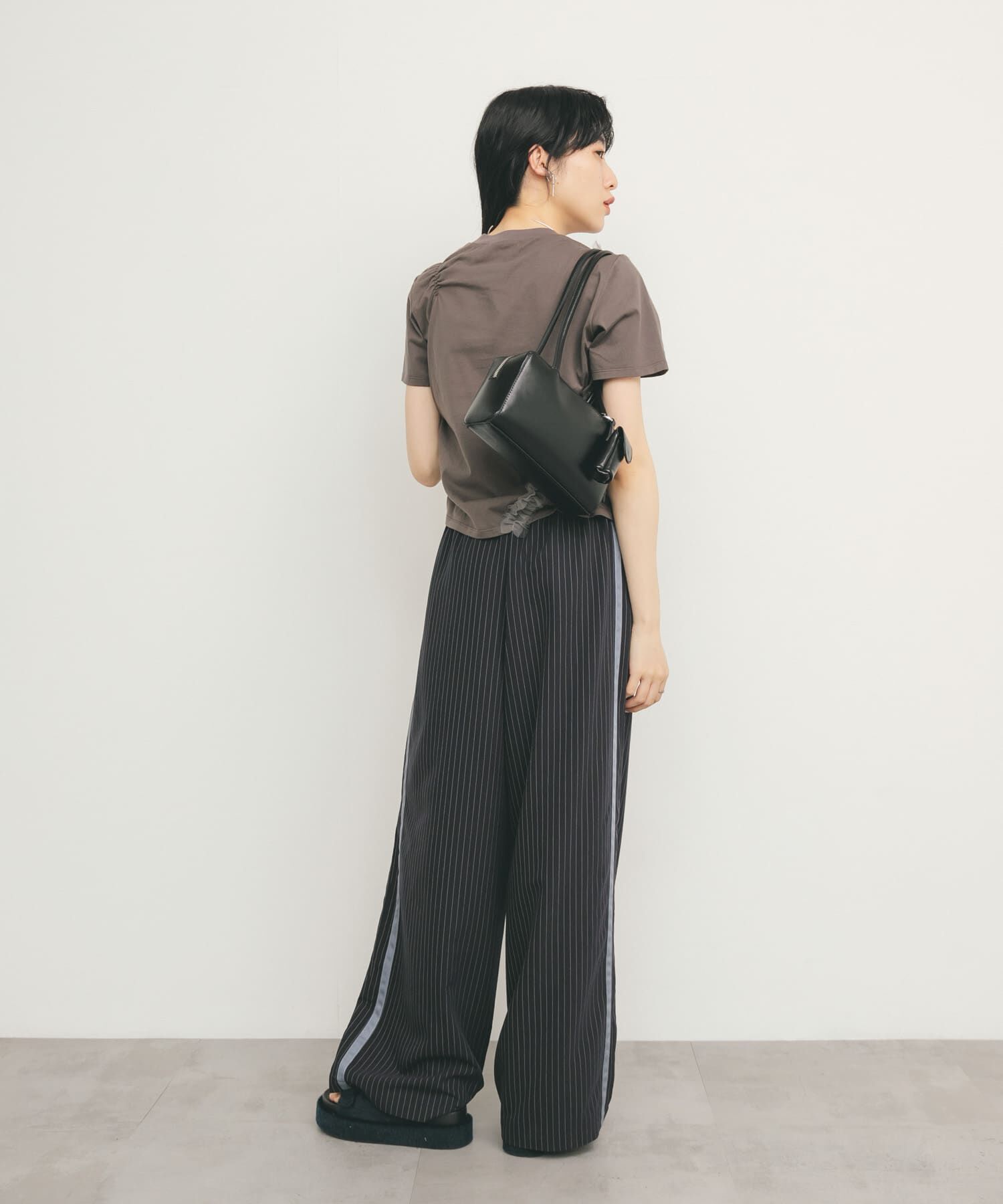  「シャーリングフリルTEE」|Tシャツ・カットソー|