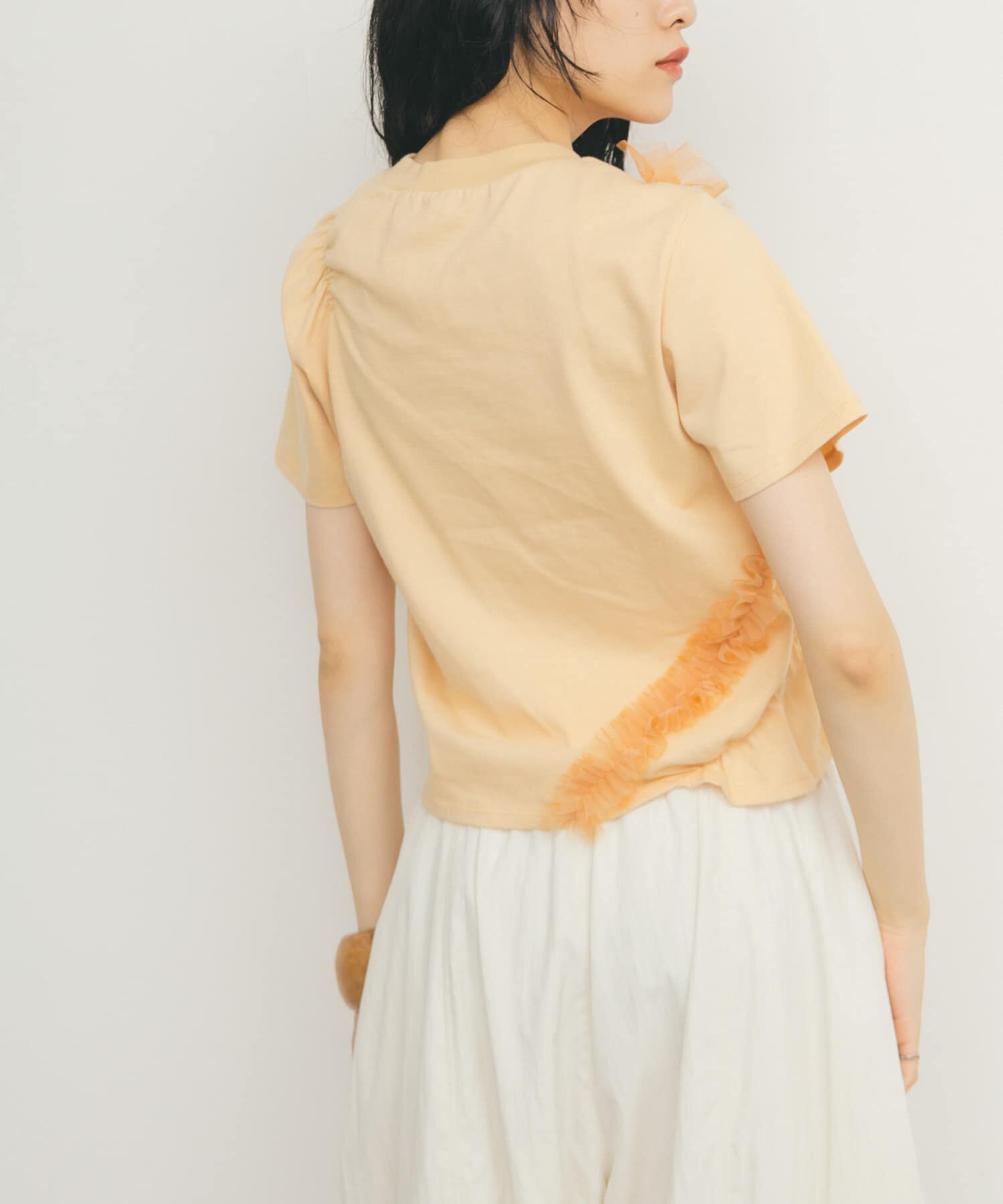  「シャーリングフリルTEE」|Tシャツ・カットソー|