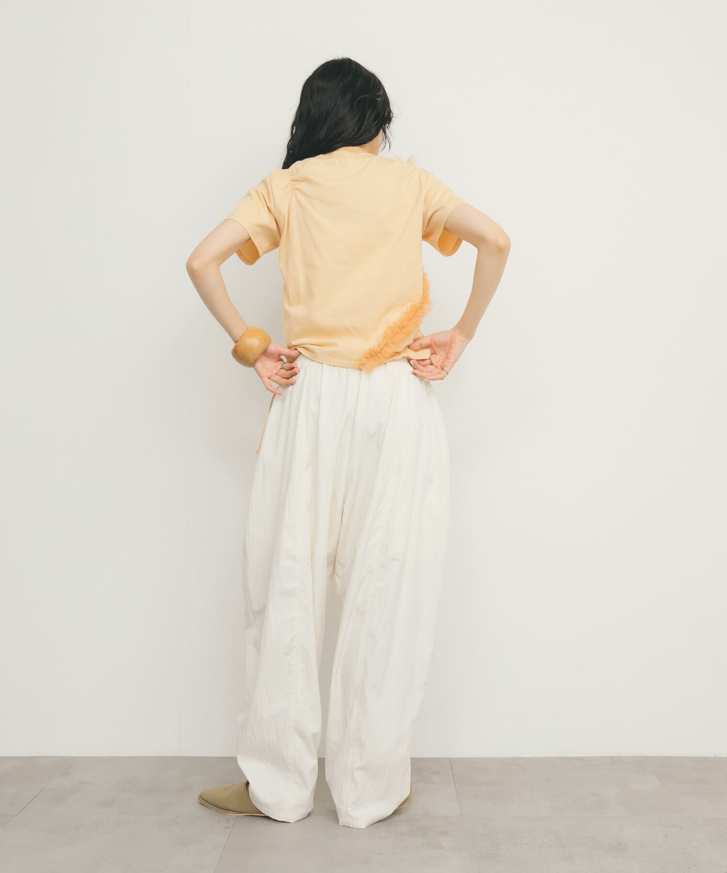  「シャーリングフリルTEE」|Tシャツ・カットソー|