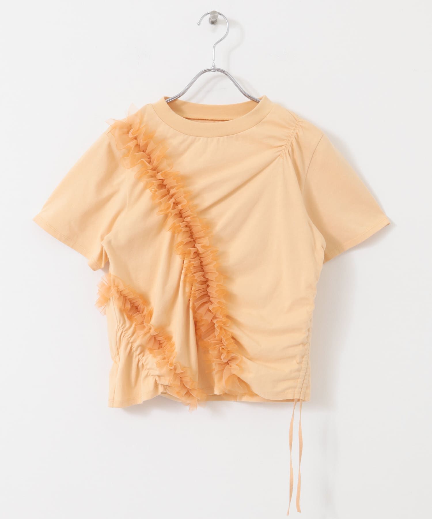  「シャーリングフリルTEE」|Tシャツ・カットソー|