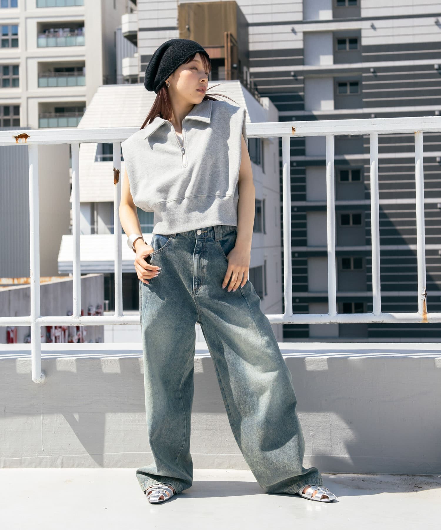  「ショルダータックZIPスウェット」|スウェット・ジャージ|