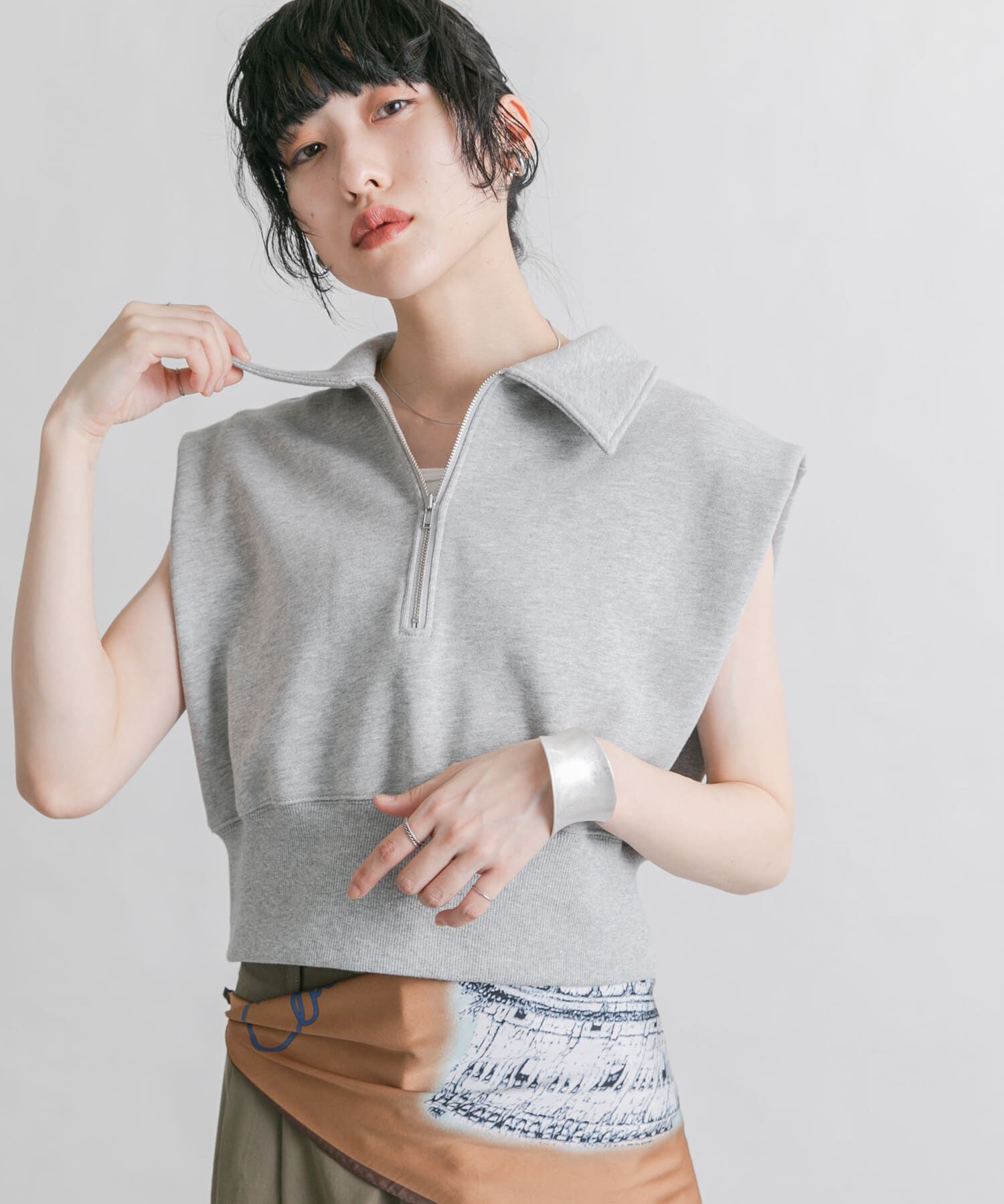  「ショルダータックZIPスウェット」|スウェット・ジャージ|