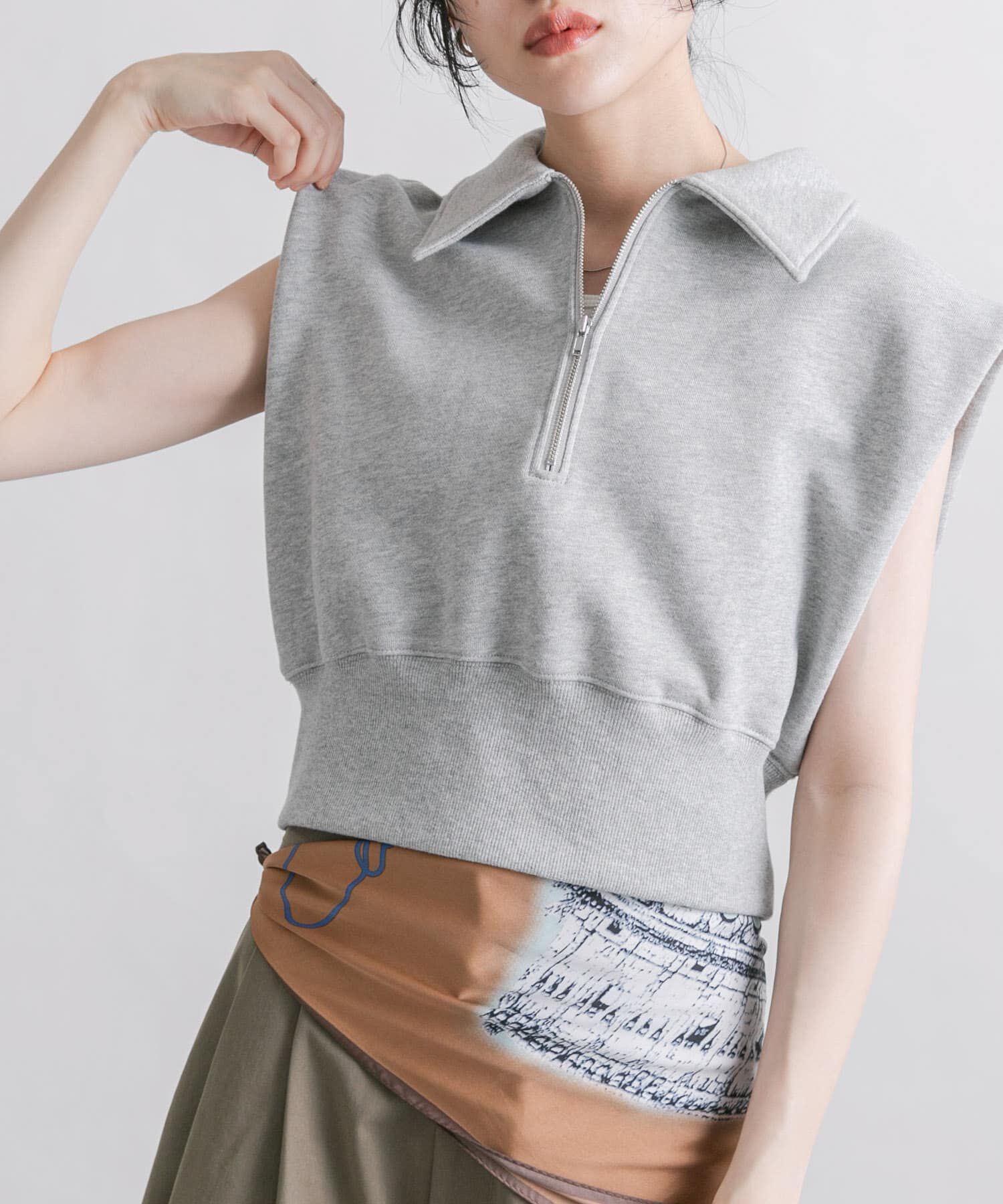  「ショルダータックZIPスウェット」|スウェット・ジャージ|