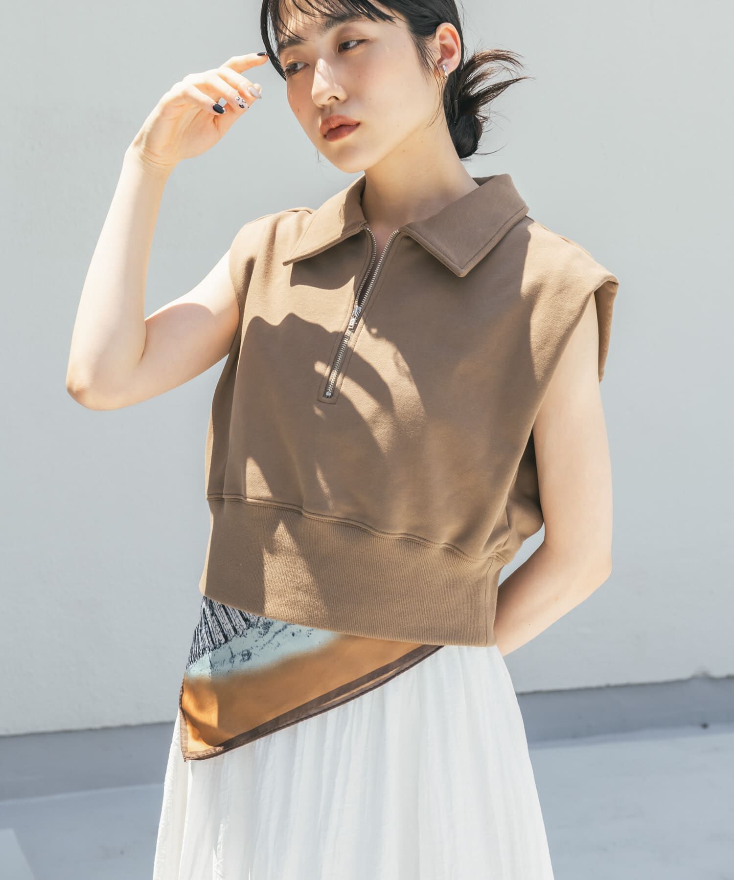  「ショルダータックZIPスウェット」|スウェット・ジャージ|