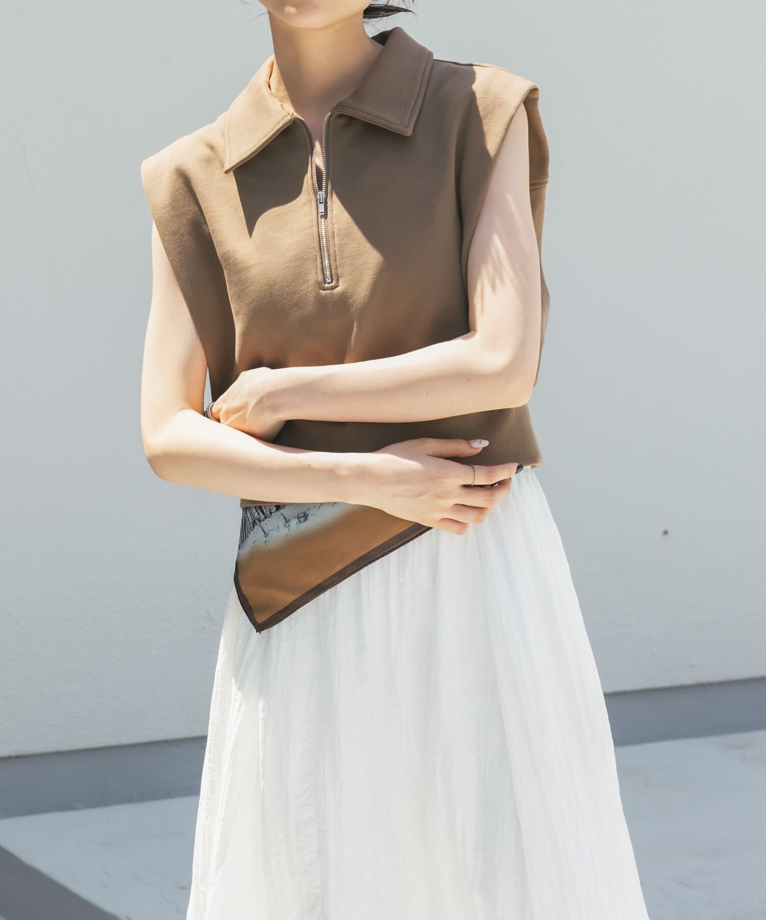  「ショルダータックZIPスウェット」|スウェット・ジャージ|