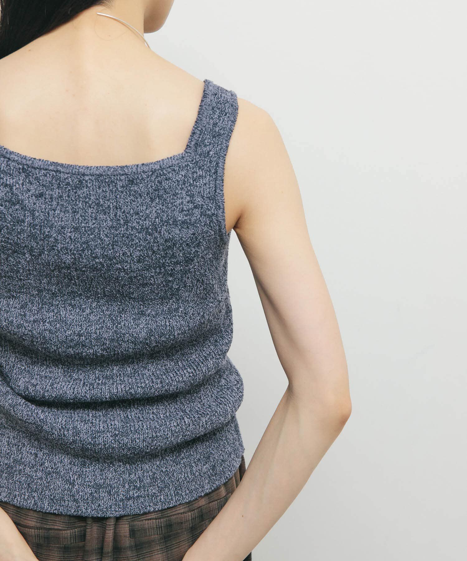  「スクエアニットタンクトップ」|タンクトップ|