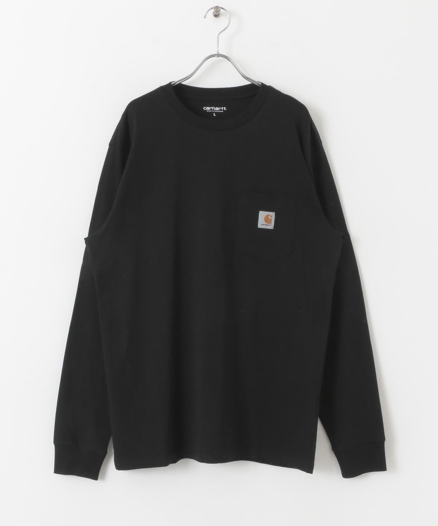 SENSE OF PLACE by URBAN RESEARCH「『WEB限定』carhartt　LONG-SLEEVE POCKET T-SHIRTS」|Tシャツ・カットソー|ブラック