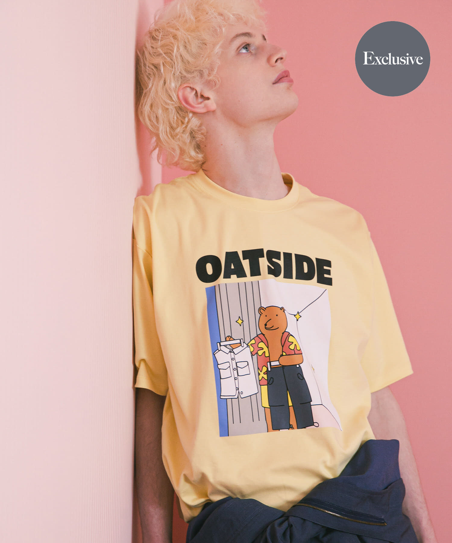 SENSE OF PLACE by URBAN RESEARCH「『別注』OATSIDE&times;SENSE OF PLACE　グラフィックショートスリーブ Tシャツ B」|Tシャツ・カットソー|イエロー