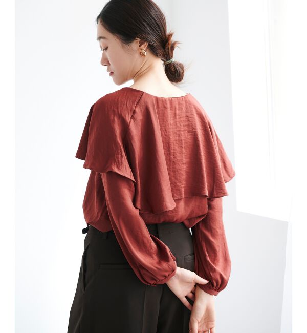 le.coeur blanc「ケープフリルブラウス」|シャツ・ブラウス|