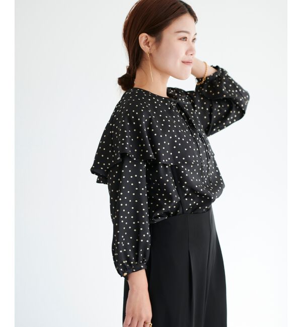 le.coeur blanc「ケープフリルブラウス」|シャツ・ブラウス|