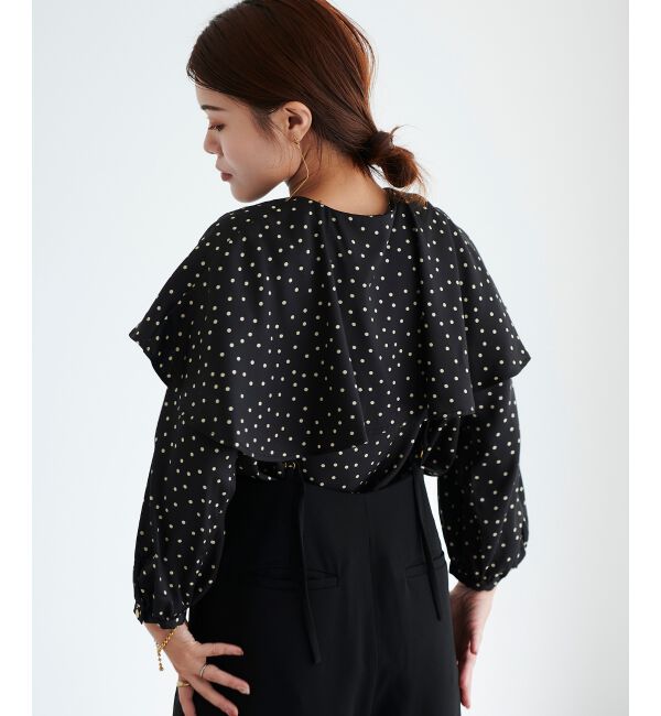 le.coeur blanc「ケープフリルブラウス」|シャツ・ブラウス|