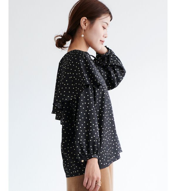 le.coeur blanc「ケープフリルブラウス」|シャツ・ブラウス|