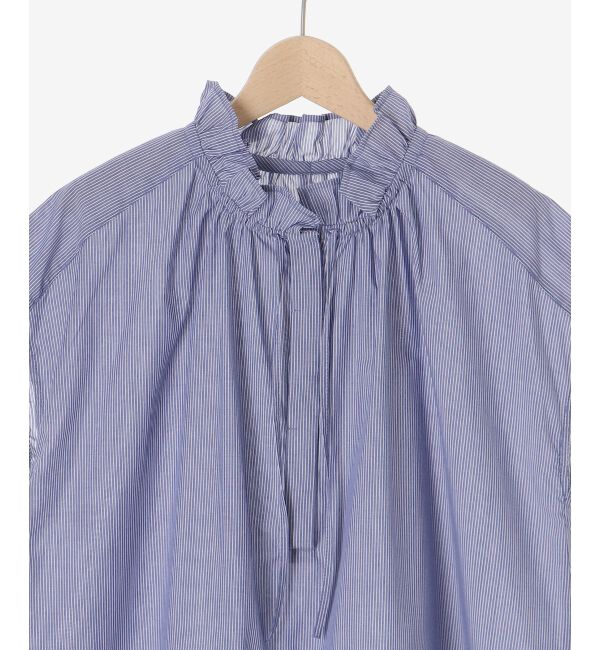  「ストライプフリルカラーブラウス」|シャツ・ブラウス|