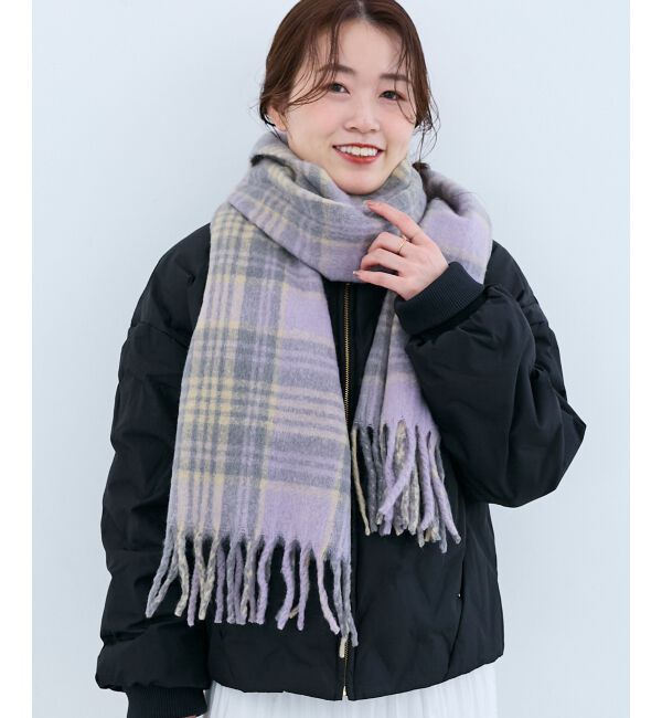  「チェック起毛ストール」|ストール|