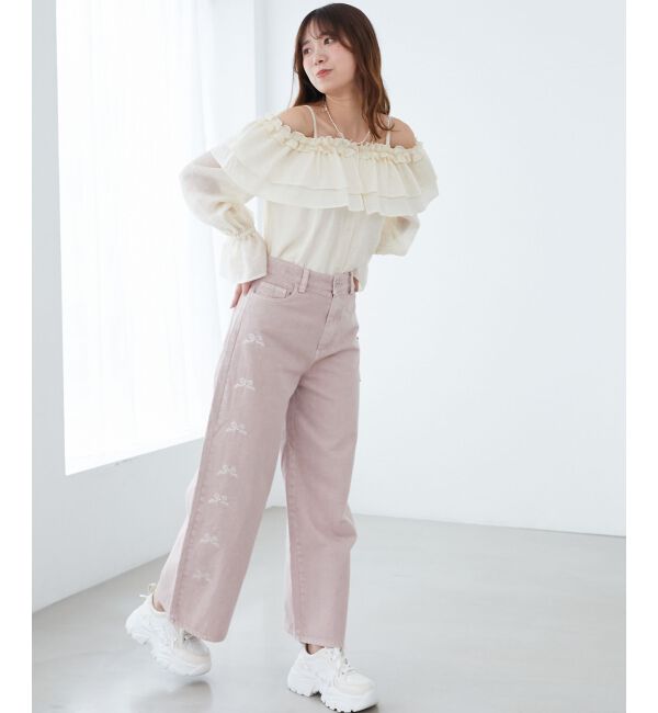  「ティアードフリルオフショルブラウス」|シャツ・ブラウス|